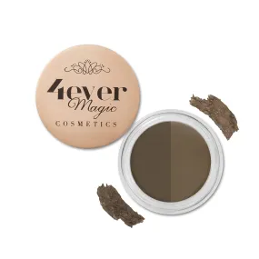 4ever Magic Cometics Double Shade Seductive Eyebrow Gel (0.14oz) - Cruelty Free & Vegan - Smudge Free - Enriched with Castor Oil - Long Lasting - Water Resistant - Made in USA (Magic Dazzle Brown)