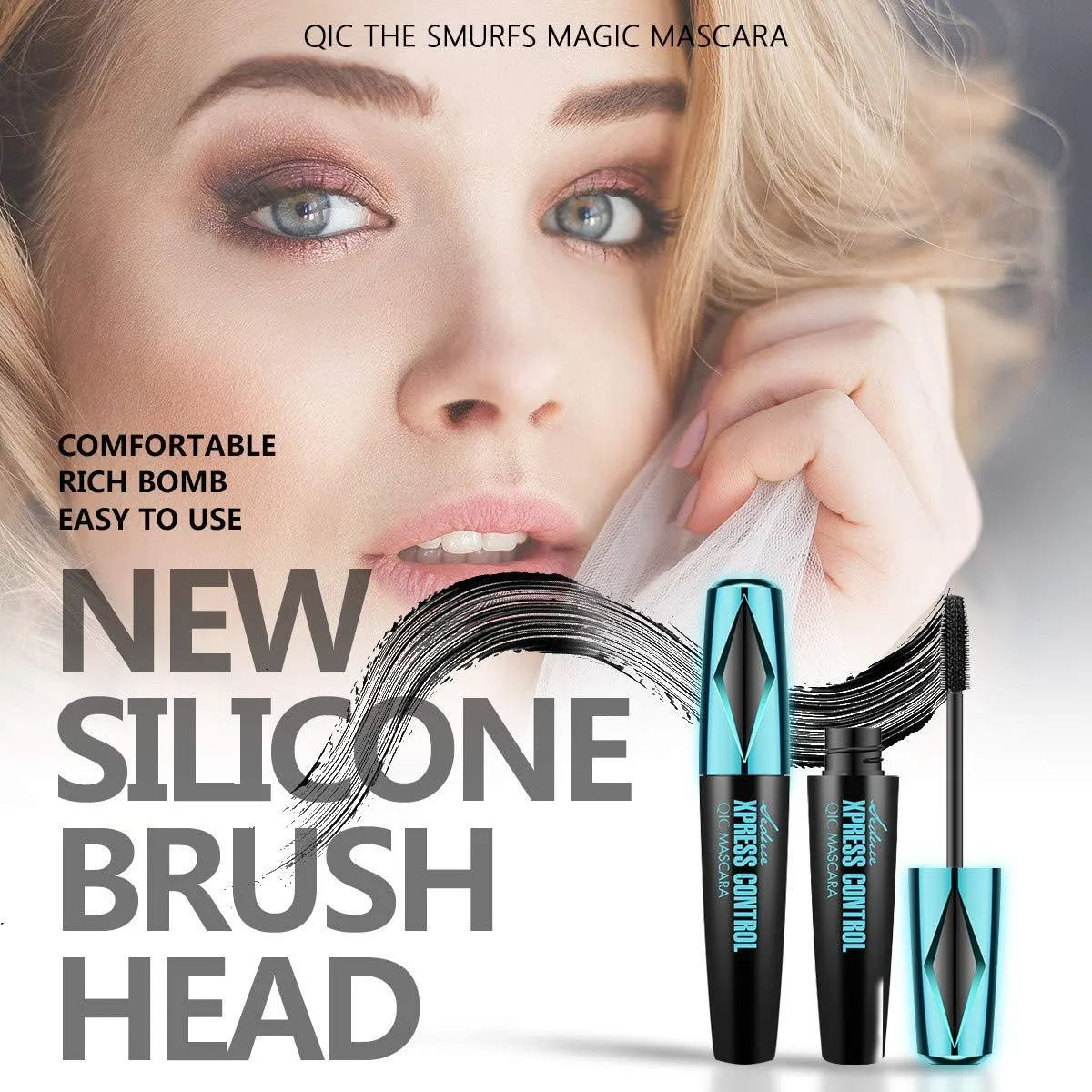 Lush Lashes Mascara - 4D Waterproof Silk Fiber Thick Lengthening Mascara
