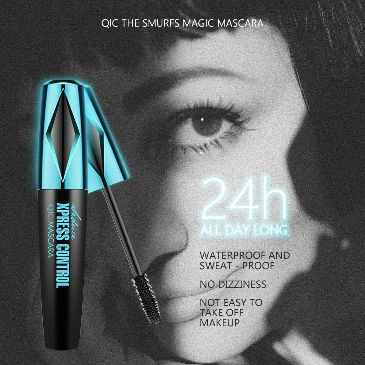 Lush Lashes Mascara - 4D Waterproof Silk Fiber Thick Lengthening Mascara